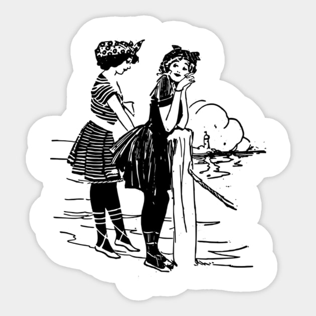 Ladies at the pier Sticker by Redbooster